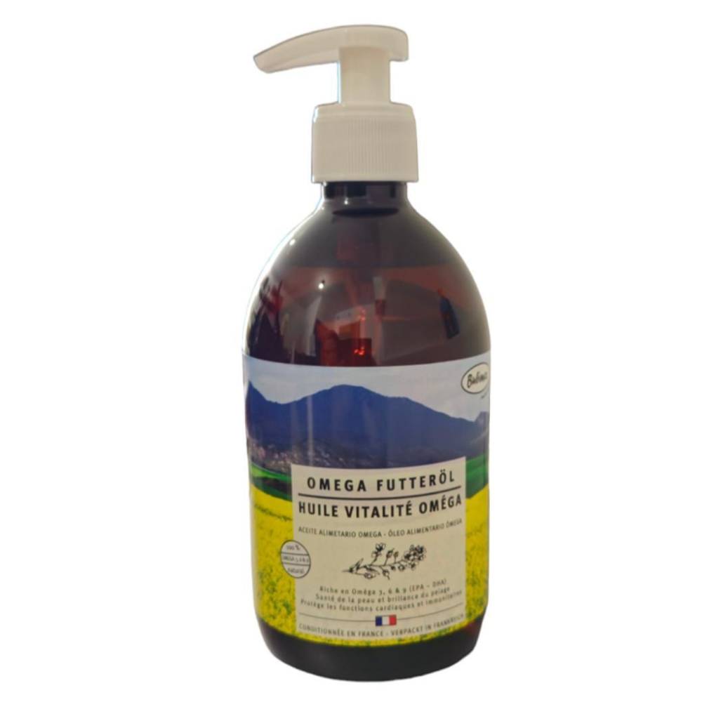 Huile Vitalité Bubimex 500ml chien chat - sélection Poil&Caille