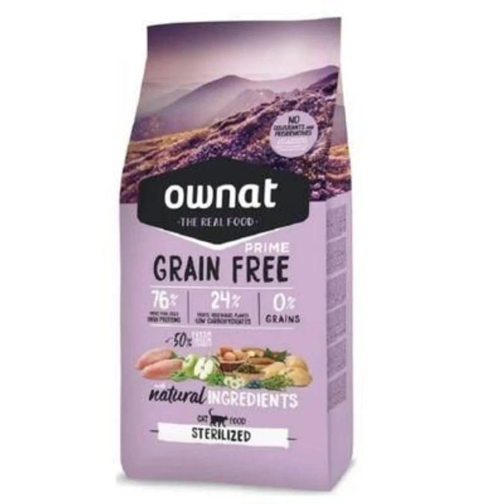 Croquettes pour chat stérilisé Ownat Prime 3 kg