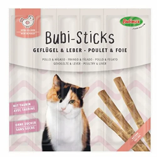 Bubi-sticks poulet et foie pour chats