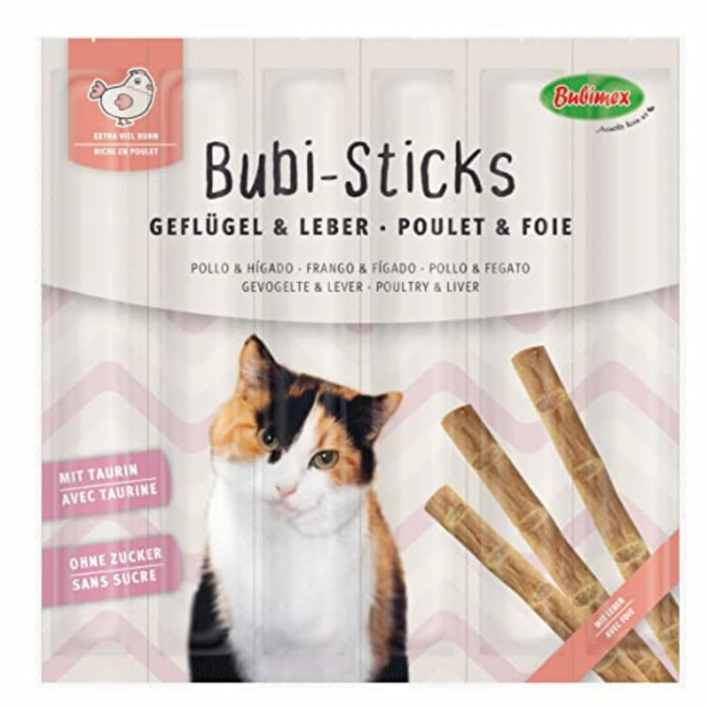 Bubi-sticks poulet et foie pour chats