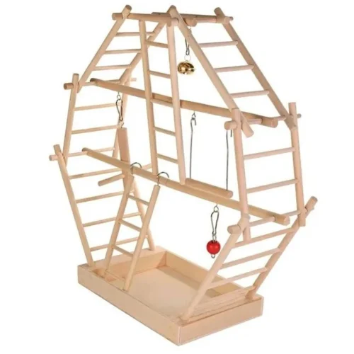 Aire de jeu avec échelles et perchoir suspendu