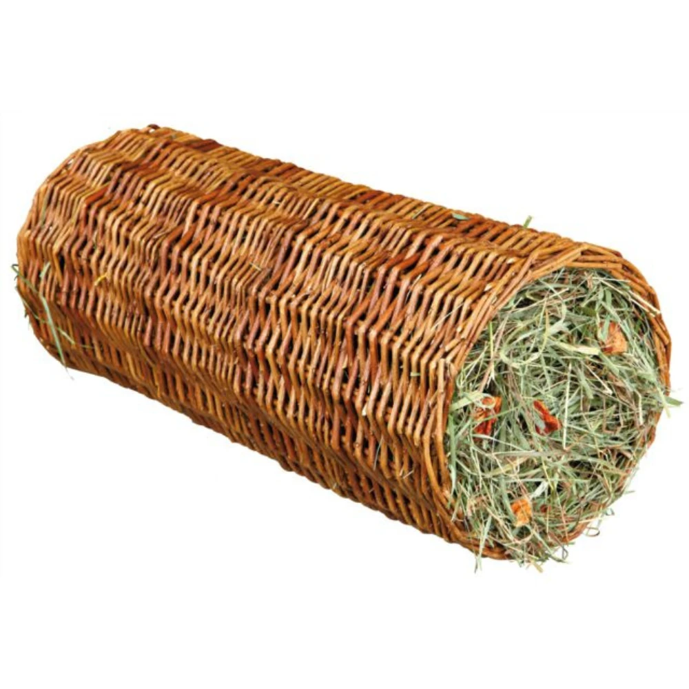 Tunnel en osier avec foin Trixie – Cachette naturelle pour lapins et rongeurs