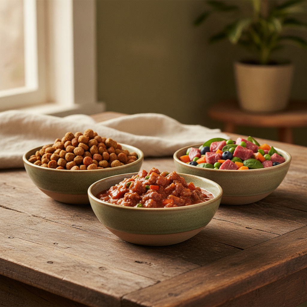 Choisir aliments chien : croquettes, pâtée et frais comparés