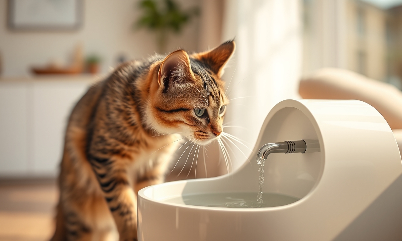 Chat buvant à une fontaine : hydratation essentielle pour nourrir son chat