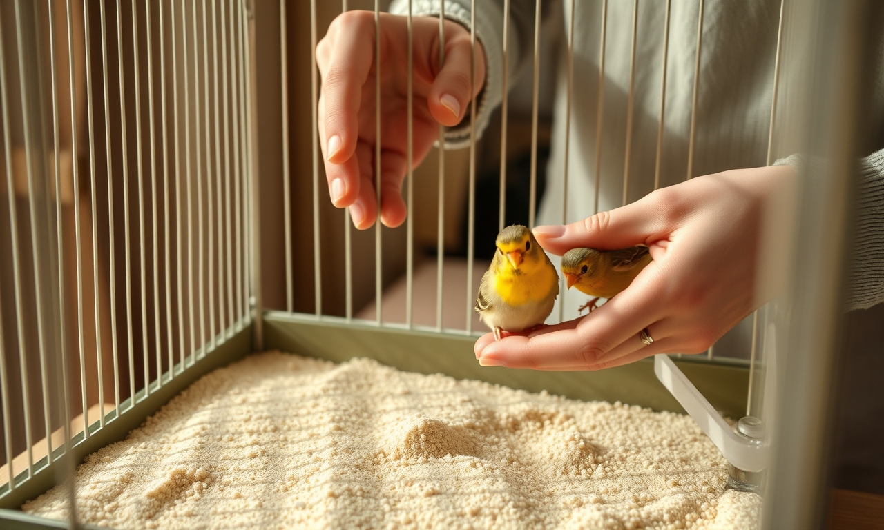 Sable cage oiseaux : nettoyage hebdomadaire pour l'hygiène