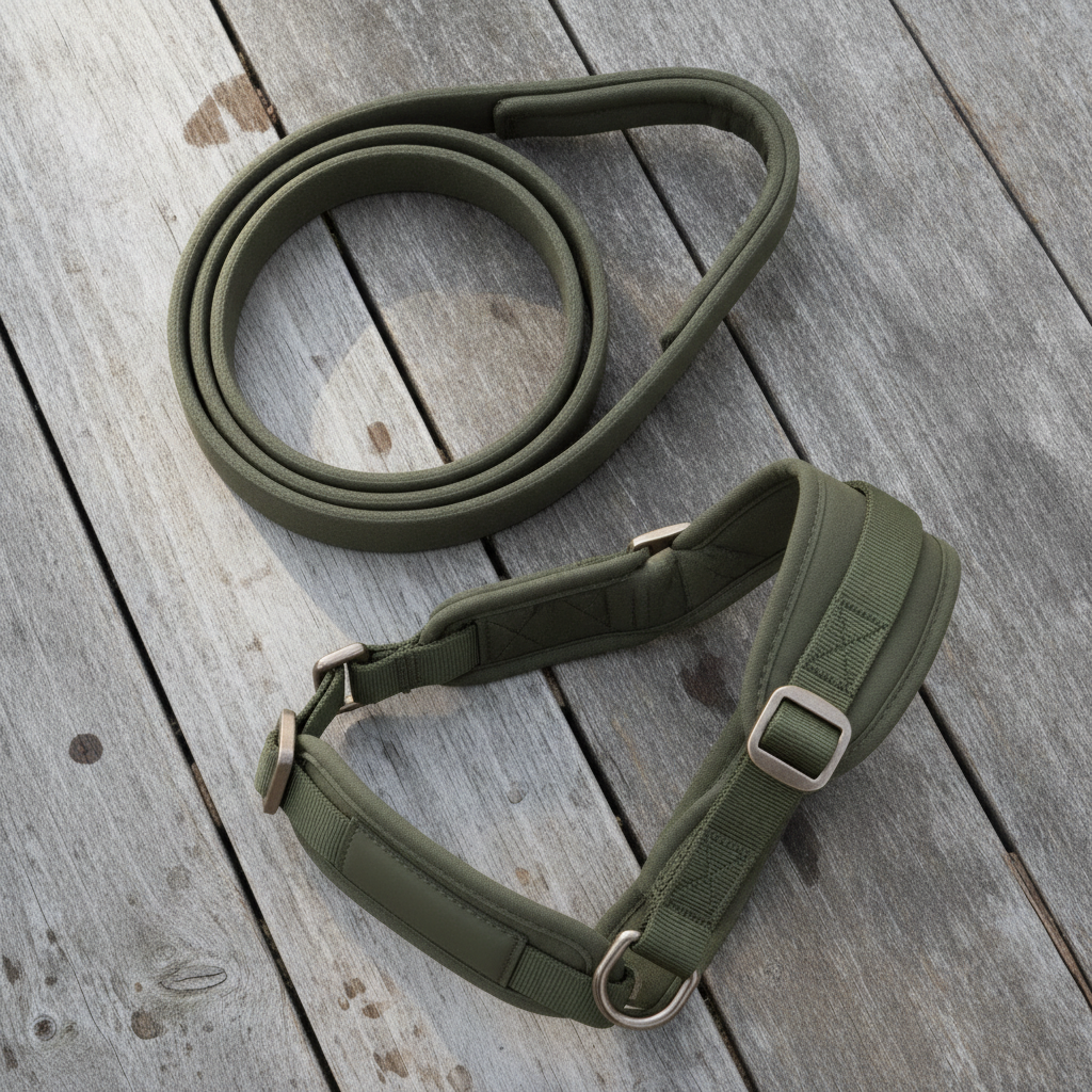 Sellerie chien biothane : texture du matériau résistant et imperméable